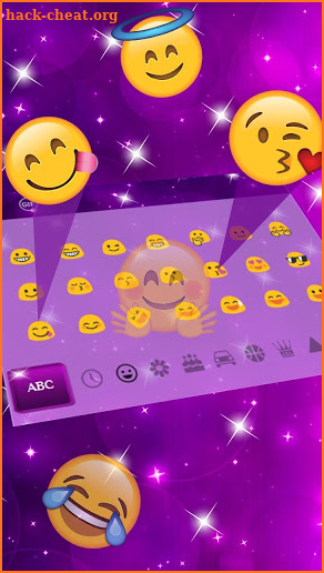 New Purple Glitter Keyboard Theme screenshot