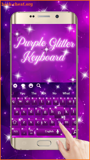 New Purple Glitter Keyboard Theme screenshot