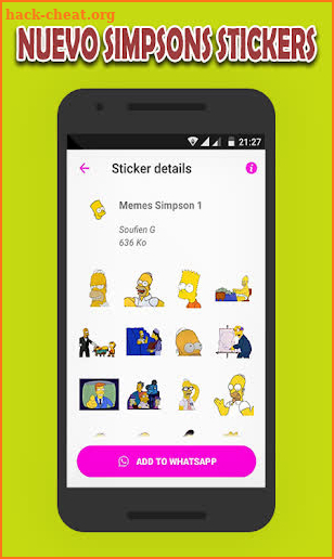 New Simpsons Stickers Memes - WAStickerApps 2019 screenshot