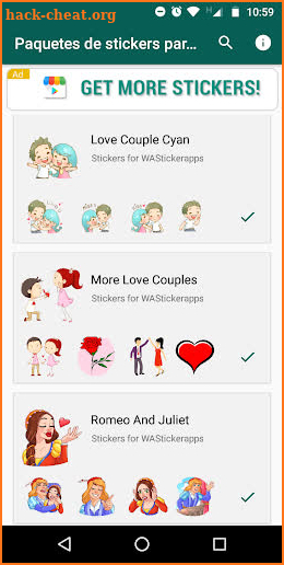 💑New Stickers Couples in Love WastickerApps screenshot