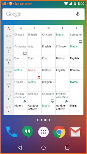 New Timetable (Widget) - 2020 screenshot