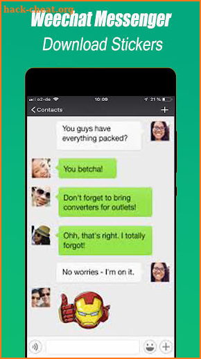New Weechat Messenger Free Download Stickers screenshot