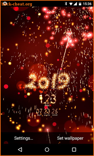 New Year 2019 countdown screenshot