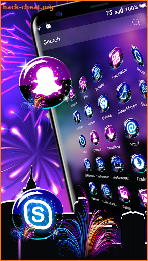 New Year Fireworks Theme screenshot