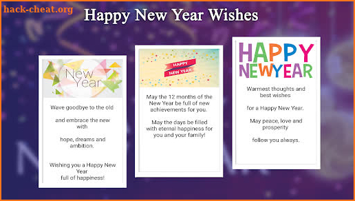 New Year Greetings Card : New Year Wishes Card screenshot