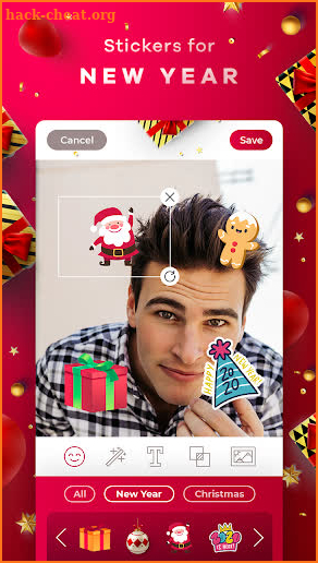 New Year Photo Frame & Christmas Stickers screenshot