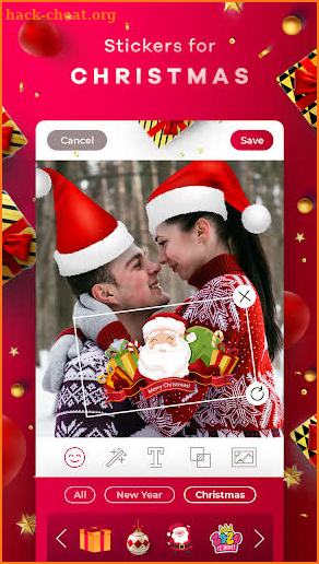 New Year Photo Frame & Christmas Stickers screenshot