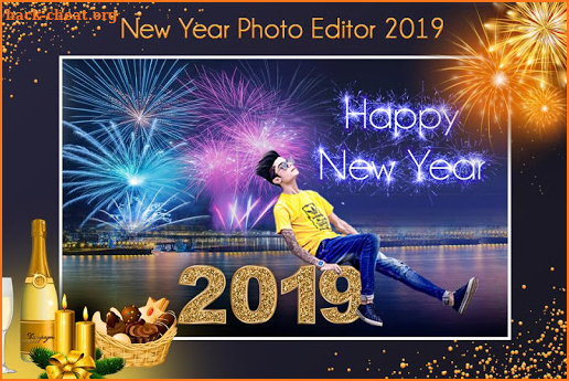New Year Photo Maker 2019 : Frame, Greeting Card screenshot