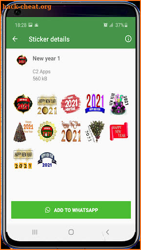 New year stickers 2021 for WhatsApp -WAStickerApps screenshot