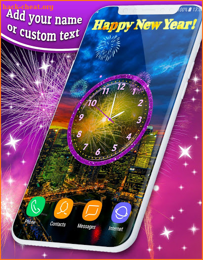 New Years Clock 🎆 2021 Fireworks Live Wallpaper screenshot