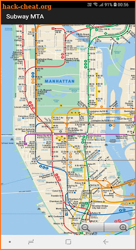 New York City subway map - MTA screenshot
