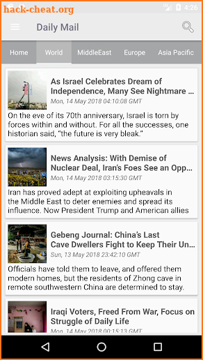 New York Times Lastest News RSS screenshot