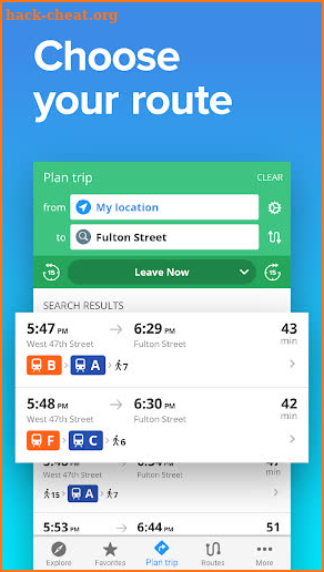 New York Transit • MTA Bus Times & Subway Maps screenshot