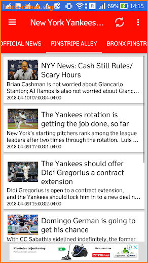 New York Yankees All News screenshot