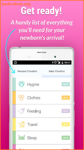 Newborn Baby Checklist screenshot