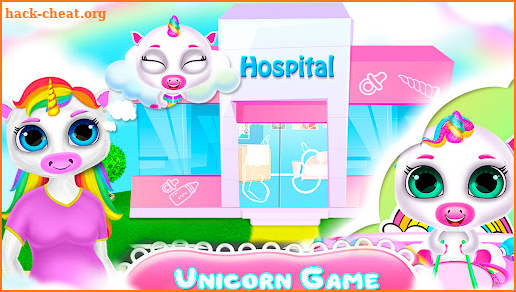 Newborn unicorn baby care game screenshot