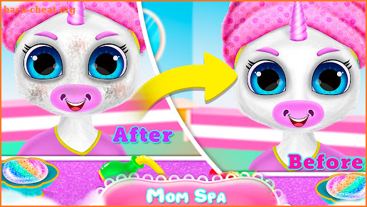 Newborn unicorn baby care game screenshot