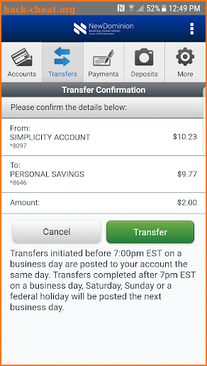 NewDominion Bank Phone screenshot