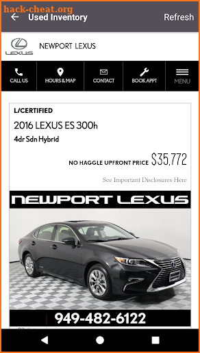 Newport Lexus Dealer App screenshot