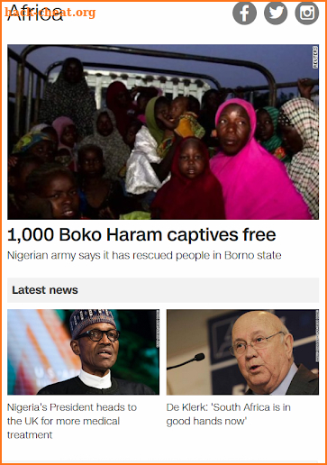 News: CNN Africa screenshot