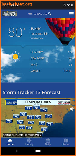 News13 WBTW Weather Radar screenshot