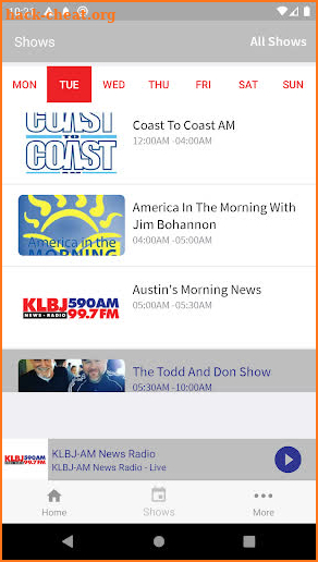 NewsRadio KLBJ screenshot