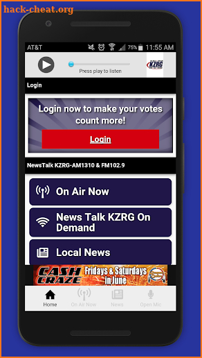 NewsTalk KZRG screenshot