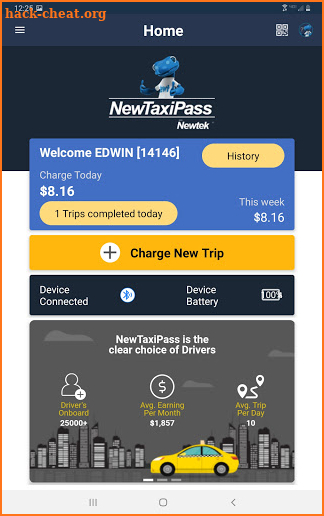 NewTaxiPass EMV screenshot