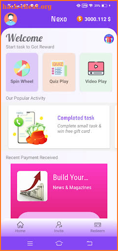 Nexo Rewards and Gift Cards screenshot