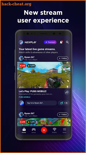 NEXPLAY: Live Stream Mobile Games & Esports screenshot