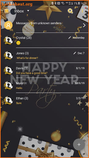 Next SMS New year 2021 skin screenshot