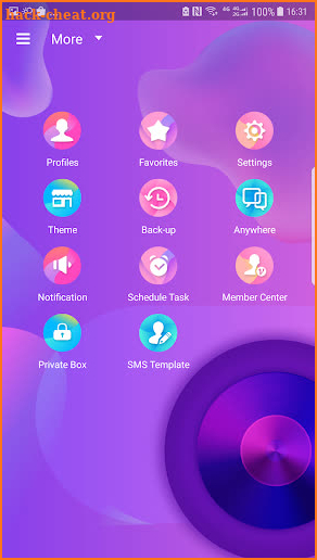 Next SMS Simple purple skin screenshot