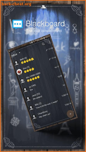 Next SMS skin (Black board) screenshot