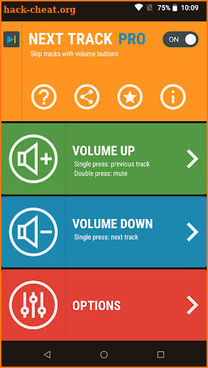Next Track: Skip tracks with volume buttons screenshot