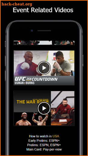 Next UFC - Upcoming UFC Event Guide screenshot
