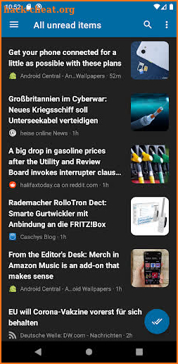 Nextcloud News screenshot