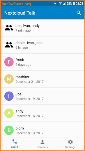 Nextcloud Talk screenshot