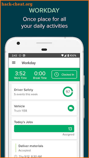 NexTraq® Connect Worker App screenshot