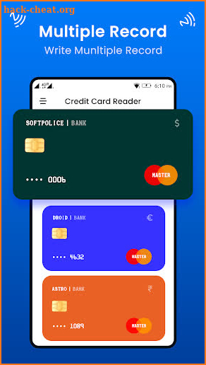 NFC Credit Card Reader Wallet screenshot