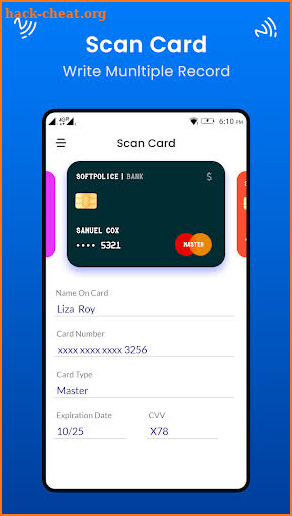 NFC Credit Card Reader Wallet screenshot