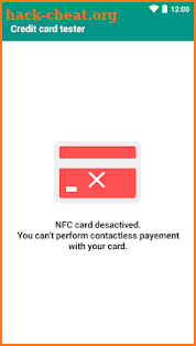 NFC credit card tester screenshot