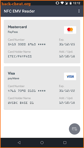 NFC EMV (Card) Reader screenshot