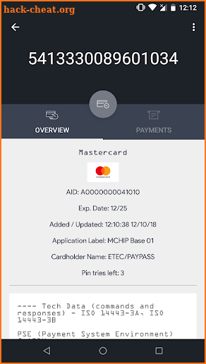 NFC EMV (Card) Reader screenshot