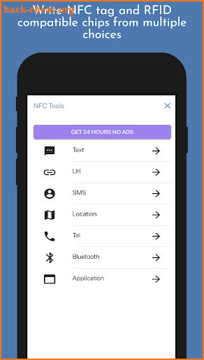 NFC tag read, write and tools screenshot
