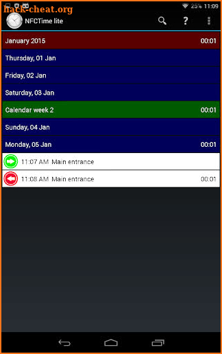 NFC time tracking Pro screenshot