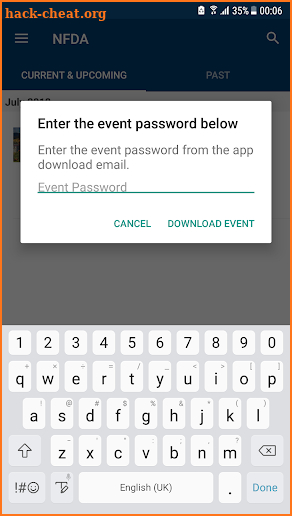 NFDA Events App screenshot