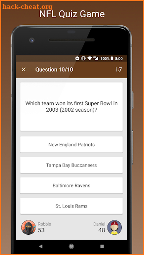 NFL Fan Quiz screenshot