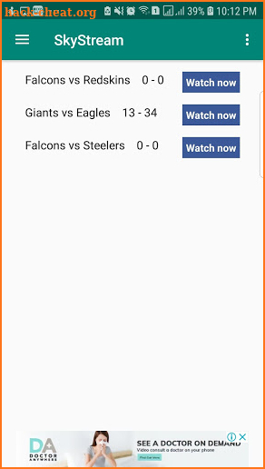NFL Football SkyStream screenshot