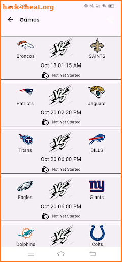 NFL Live streaming app screenshot