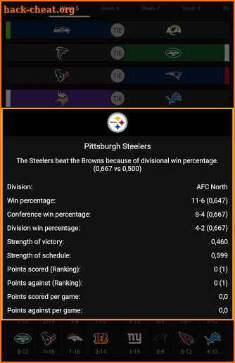 NFL Playoff Predictor screenshot